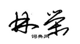 朱錫榮林榮草書個性簽名怎么寫