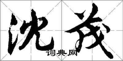 胡問遂沈茂行書怎么寫