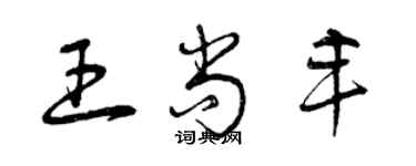 曾慶福王尚豐草書個性簽名怎么寫