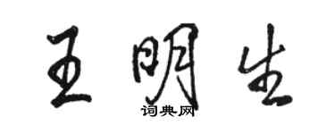 駱恆光王明生行書個性簽名怎么寫