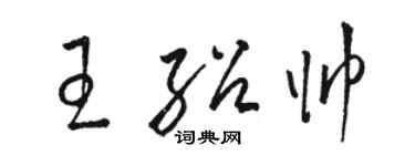駱恆光王紹帥草書個性簽名怎么寫