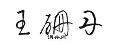 駱恆光王硼丹草書個性簽名怎么寫