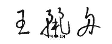 駱恆光王麗舟草書個性簽名怎么寫
