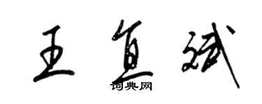 梁錦英王直斌草書個性簽名怎么寫