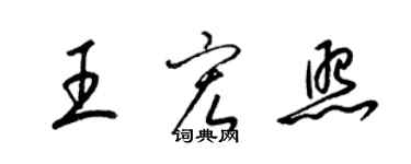 梁錦英王宏照草書個性簽名怎么寫