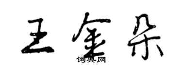 曾慶福王金朵行書個性簽名怎么寫