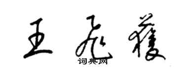 梁錦英王飛獲草書個性簽名怎么寫