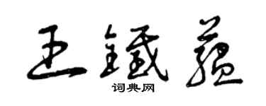 曾慶福王鐵蘊草書個性簽名怎么寫