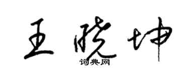 梁錦英王曉坤草書個性簽名怎么寫