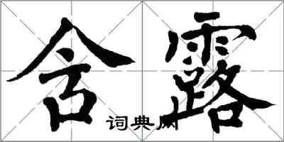 翁闓運含露楷書怎么寫