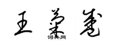 梁錦英王菊盛草書個性簽名怎么寫