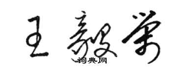 駱恆光王毅榮草書個性簽名怎么寫