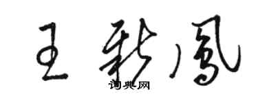 駱恆光王新鳳草書個性簽名怎么寫
