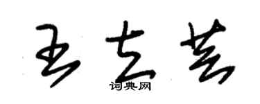 朱錫榮王立芸草書個性簽名怎么寫