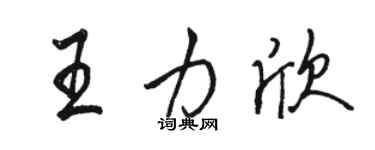 駱恆光王力欣行書個性簽名怎么寫