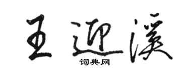駱恆光王迎溪行書個性簽名怎么寫