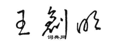 駱恆光王創明草書個性簽名怎么寫