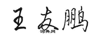 駱恆光王友鵬行書個性簽名怎么寫
