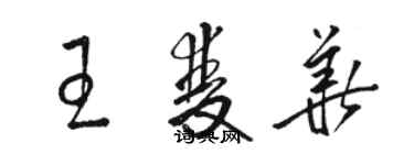 駱恆光王雙華草書個性簽名怎么寫