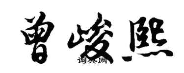 胡問遂曾峻熙行書個性簽名怎么寫