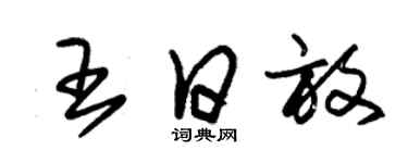 朱錫榮王日放草書個性簽名怎么寫