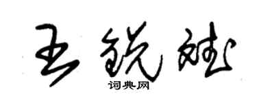 朱錫榮王銳斌草書個性簽名怎么寫