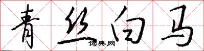青絲白馬怎么寫好看