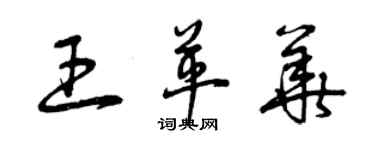 曾慶福王革華草書個性簽名怎么寫