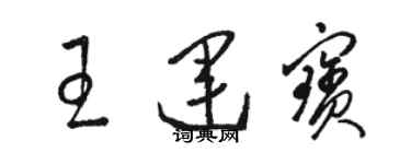 駱恆光王運寶草書個性簽名怎么寫