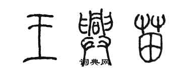 陳墨王興苗篆書個性簽名怎么寫