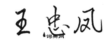 駱恆光王忠鳳行書個性簽名怎么寫