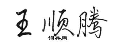 駱恆光王順騰行書個性簽名怎么寫