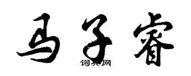 胡問遂馬子睿行書個性簽名怎么寫