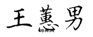 丁謙王蕙男楷書個性簽名怎么寫