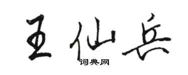 駱恆光王仙兵行書個性簽名怎么寫