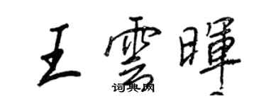 王正良王雲暉行書個性簽名怎么寫