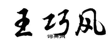 胡問遂王巧風行書個性簽名怎么寫