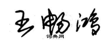 朱錫榮王暢鴻草書個性簽名怎么寫