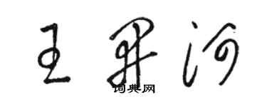 駱恆光王開河草書個性簽名怎么寫