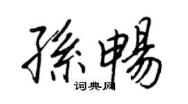王正良孫暢行書個性簽名怎么寫