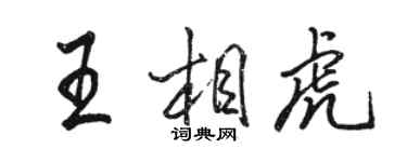 駱恆光王相虎行書個性簽名怎么寫