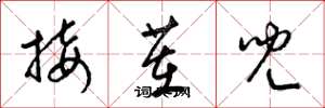 梁錦英接茬兒草書怎么寫