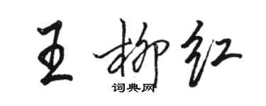 駱恆光王柳紅行書個性簽名怎么寫