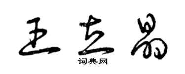 曾慶福王立晶草書個性簽名怎么寫