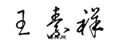 駱恆光王素祥草書個性簽名怎么寫