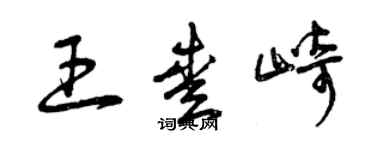 曾慶福王愛崎草書個性簽名怎么寫