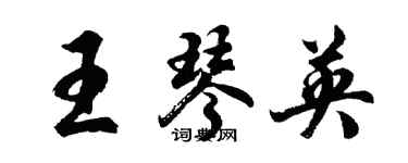 胡問遂王琴英行書個性簽名怎么寫