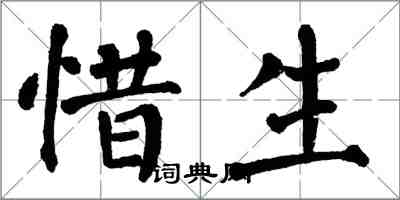 翁闓運惜生楷書怎么寫