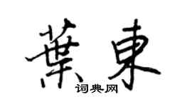 王正良葉東行書個性簽名怎么寫