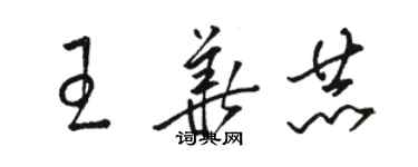 駱恆光王華赫草書個性簽名怎么寫